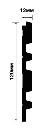 Стеновая панель Hiwood LV122 S381A декорированная 120х12 мм 2,7 м