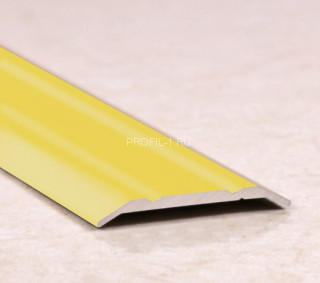 Алюминиевый порог с насечками 25 мм ПО-25 золото глянец 2,7 м