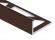 Профиль L-образный алюминий 12 мм PV03-38 темно-коричневый Ral 8017 2,7 м