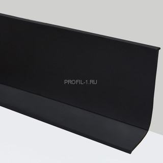 Напольный гибкий плинтус 50 мм ПГ65 черный без клея 6м