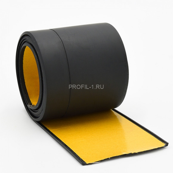 Напольный гибкий плинтус 50 мм ПГ65 черный без клея 6м