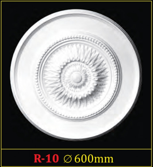 Потолочная розетка Glanzepol R-10 600 мм белая полистирол Потолочная розетка Glanzepol R-10 600 мм белая полистирол