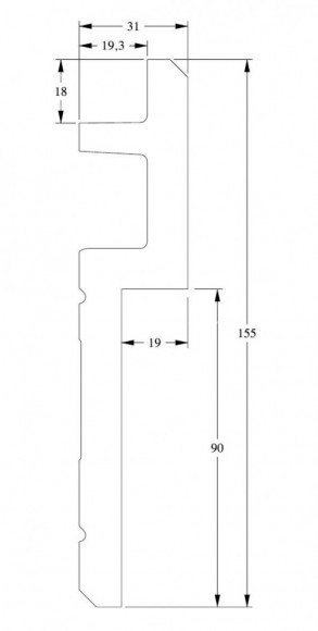 Потолочный плинтус Orac Decor Purotouch C395 белый полиуретан 31х155 мм 2м
