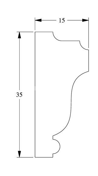 Молдинг Orac Decor Duropolymer PX117 белый полистирол 35х15 мм 2м