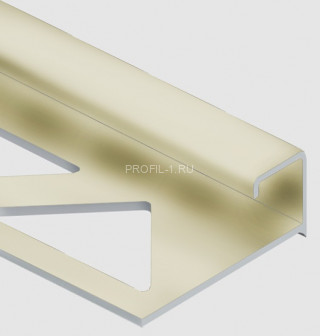 Профиль С-образный для плитки угловой внутренний 10 мм алюминий PV54-16 титан матовый 2,7 м Профиль С-образный для плитки угловой внутренний 10 мм алюминий PV54-16 титан матовый 2,7 м