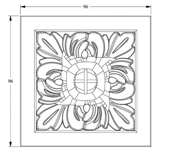 Декоративный элемент Orac Decor D210 белый полистирол 96х96 мм