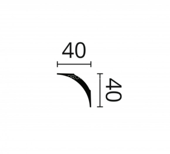 Потолочный плинтус NMC Nomastyl NE1 белый полистирол 40х40 мм 200 см