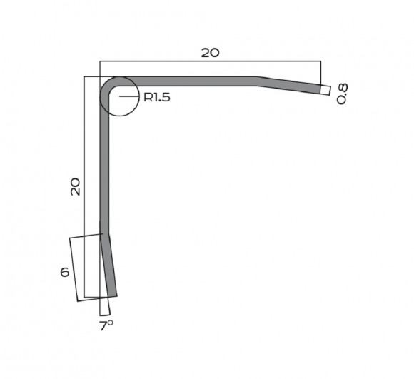 Нержавеющий стальной уголок 20х20 мм NEEXY PVS100-08 ANTC антик медь 2.7 м