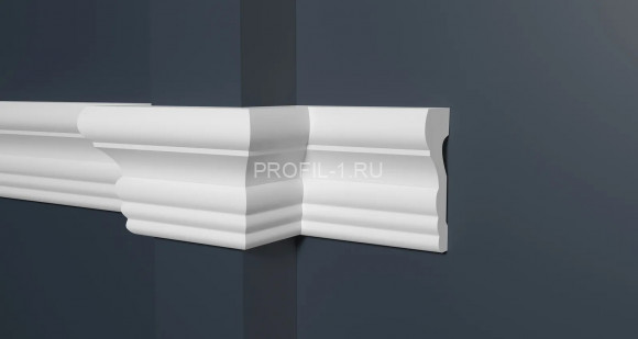 Молдинг Decor-Dizayn DD354 полистирол белый, под покраску 68х26х2000 мм