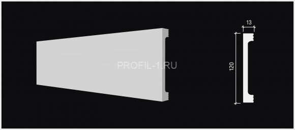 Напольный плинтус Decor-Dizayn DD710 полистирол белый, под покраску 120х13х2000 мм Напольный плинтус Decor-Dizayn DD710 полистирол белый, под покраску 120х13х2000 мм