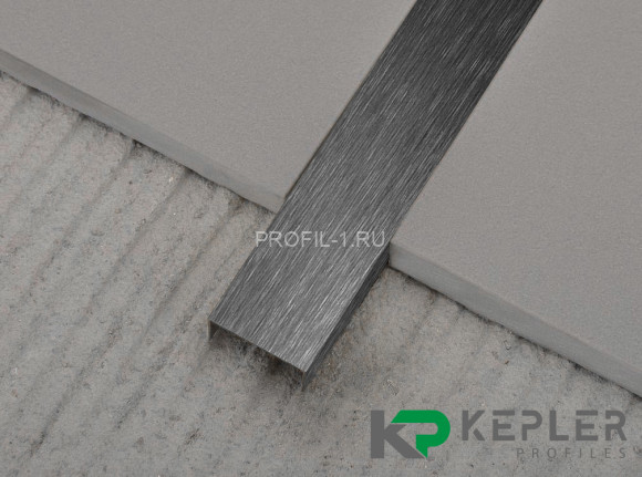 П-профиль бордюрный 10х15 мм из нержавеющей стали SS 304 FSUP15-BS S.S.304 черный сатинированный 2.7 м