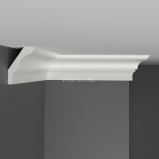 Плинтус потолочный DECOMASTER D112ДМ (55x39x2000) ударопрочный, белый, под покраску