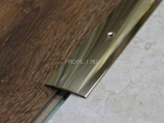 Латунный порог одноуровневый округлый ST 30 OC 30х4 хром 2,7м