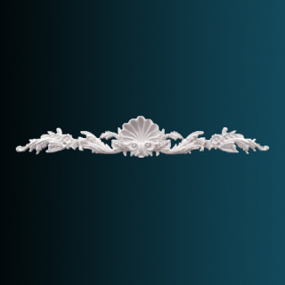 Декоративный орнамент Перфект G2035 белый 185х1105х40 мм