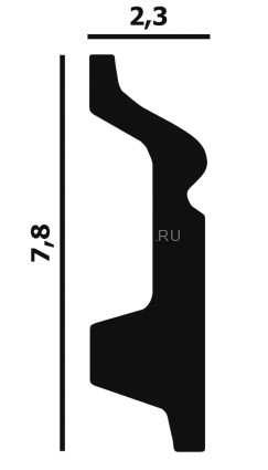Напольный плинтус Перфект Плюс P40 78 мм 200 см Напольный плинтус Перфект Плюс P40 78 мм 200 см