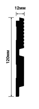 Стеновая панель Hiwood LV123 S381A декорированная 120х12 мм 2,7 м