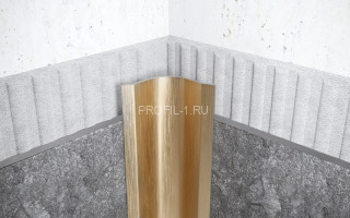 Уголок из нержавеющей стали внутренний округлый равнополочный с загнутыми краями 50х50 мм FVR 50 GS золото сатинированное 300 см Уголок из нержавеющей стали внутренний округлый равнополочный с загнутыми краями 50х50 мм FVR 50 GS золото сатинированное 300 см