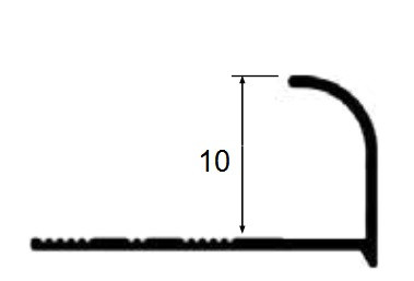 Профиль для плитки С-образный внешний алюминий 10 мм PV23-16 титан матовый 2,7 м Профиль для плитки С-образный внешний алюминий 10 мм PV23-16 титан матовый 2,7 м