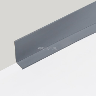 Напольный гибкий плинтус 50 мм ПГ65 серый без клея 6м