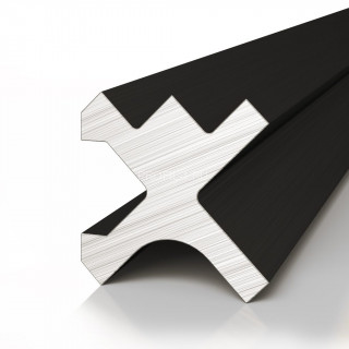 Алюминиевая теневая разделительная рейка Decaro D00X.A Black черная для стен и потолка 3 м Алюминиевая теневая разделительная рейка Decaro D00X.A Black черная для стен и потолка 3 м