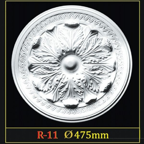 Потолочная розетка Glanzepol R-11 475 мм белая полистирол Потолочная розетка Glanzepol R-11 475 мм белая полистирол