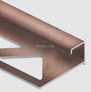Профиль С-образный для плитки угловой внутренний 10 мм алюминий PV54-14 розовый матовый 2,7 м Профиль С-образный для плитки угловой внутренний 10 мм алюминий PV54-14 розовый матовый 2,7 м