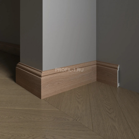 Напольный плинтус Decor-Dizayn 701-90SH полистирол под дерево 100х16х2400 мм