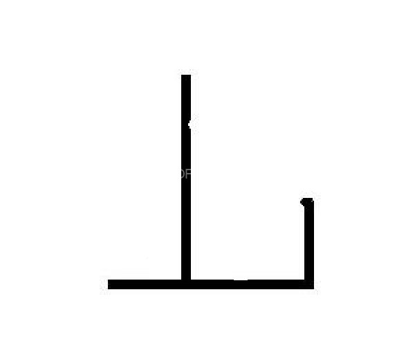 Алюминиевый F-профиль под 12 мм низкий ОП-010 АД31 Т1-3000 3 м