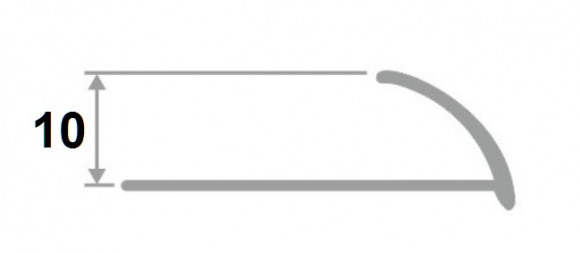 Латунный С-образный профиль ЛПО-10 латунь полированная 2,7 м