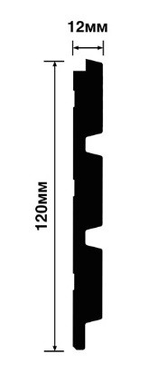 Стеновая панель Hiwood LV124 S381A декорированная 120х12 мм 2,7 м