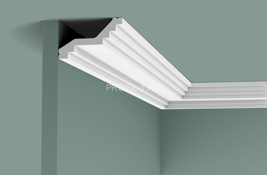 Потолочный плинтус Orac Decor Purotouch C400 белый полиуретан 60х100 мм 2м