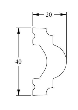 Гибкий молдинг Orac Decor Duropolymer PX120F белый полистирол 40х19 мм 2м