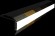 Алюминиевый порог угловой противоскользящий с подсветкой 26х45 мм АУ-45-LED-Анод золото-белый 2,0 м