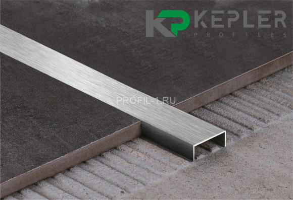 П-профиль бордюрный 10х20 мм из нержавеющей стали SS 304 FSUP20-S S.S.304 сатинированный 2.7 м