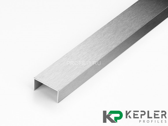 П-профиль бордюрный 10х20 мм из нержавеющей стали SS 304 FSUP20-S S.S.304 сатинированный 2.7 м