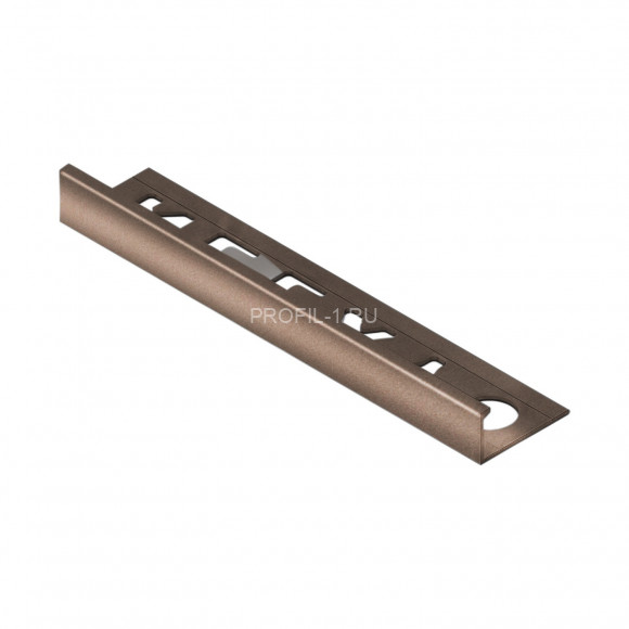 Профиль L-образный алюминий 10мм NEEXY PV02-11-BB коричневый блестящий 2.7м