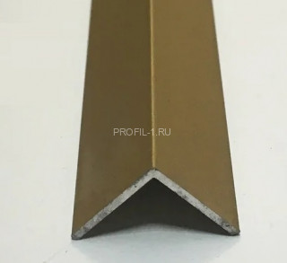 Алюминиевый уголок 12х12 ПБ12х12 золото матовое 3 м Алюминиевый уголок 12х12 ПБ12х12 золото матовое 3 м