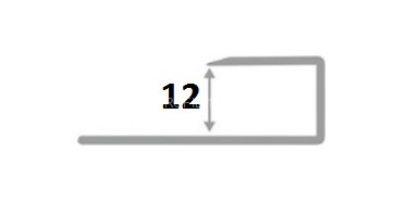 П-образный профиль из нержавейки торцевой SB203-12H серебро глянец браш 2,7 м