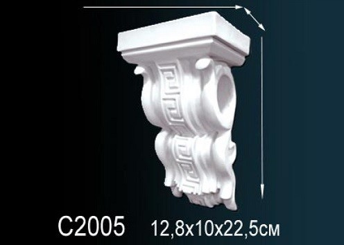 Декоративная консоль Perfect C2005 белый полиуретан 128х225х100 мм