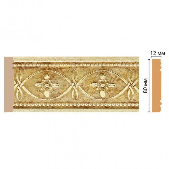 Молдинг DECOMASTER 150-933 ДМ (80x12x2400) цвет Золото
