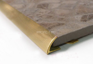 Латунный С-образный профиль ЛПО-10 латунь браш 2,7 м