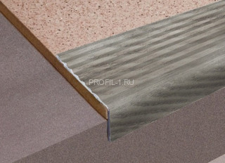 Алюминиевый порог угловой 20х40 мм с рифлением Д16 КД Дуб арктик 2,7 м (упаковка 10 штук) Алюминиевый порог угловой 20х40 мм с рифлением Д16 КД Дуб арктик 2,7 м (упаковка 10 штук)