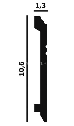 Напольный плинтус Перфект Плюс P43 106 мм 200 см