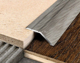 Алюминиевый порог разноуровневый 32 мм с насечками С2 КД Дуб арктик 2,7 м (упаковка 10 штук)
