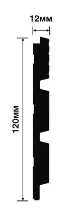 Стеновая панель Hiwood LV124L S381A декорированная 120х12 мм 2,7 м