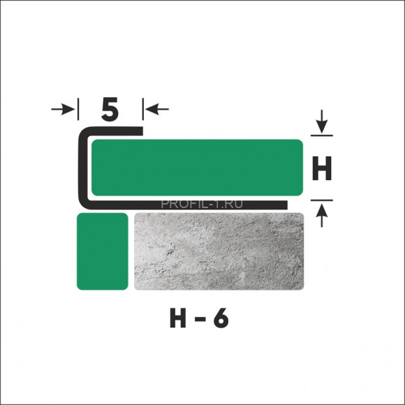 П-профиль из нержавеющей стали окантовочный 6 мм FPL 6 S сатинированная сталь 270 см