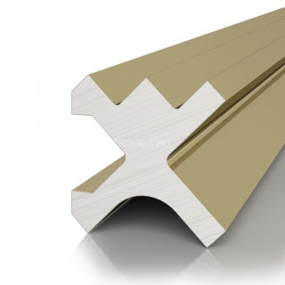 Алюминиевая теневая разделительная рейка Decaro D00X.A Brass цвет латунный для стен и потолка 3 м