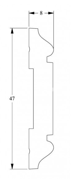 Молдинг Orac Decor Duropolymer PX144 белый полистирол 47х8 мм 2м