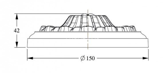Потолочная розетка Orac Decor R10 белая полиуретан 150 мм