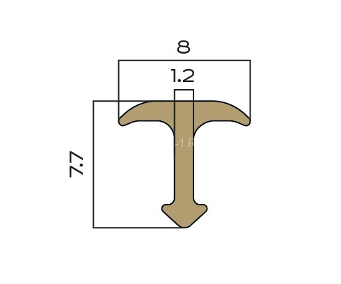 Т-профиль полукруглый 8 мм латунный NEEXY PVL68-02 CHR хромированный 2.7м